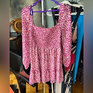 Wilfred pink leopard blouse